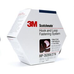 3M™ 勾毛同体搭扣 MP3526N/MP3527N, 黑色, 1 英寸 x 5 码, 每箱5个 S