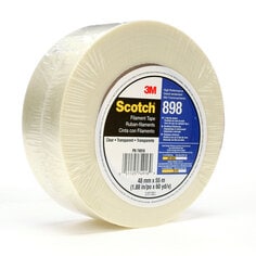 Scotch® 纤维胶带 898, 透明, 48 毫米 x 55 米, 6.6 密耳, 24 卷/箱, 独立包装
