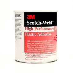 3M™ 4693淡琥珀色高性能工业塑料胶粘剂，1加仑装，每箱4罐