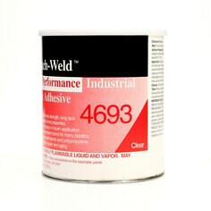 3M™ 4693淡琥珀色高性能工业塑料胶粘剂，1加仑装，每箱4罐