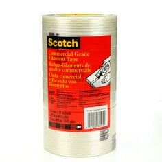 Scotch® 纤维胶带 897, 透明, 24 毫米 x 55 米, 5 密耳, 36 卷/箱