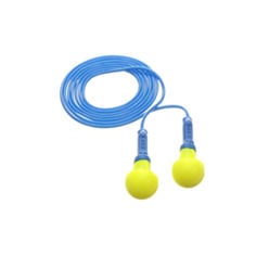 3M™ E-A-R™ Push-Ins 免搓揉泡棉带线耳塞,318-1005,黄色/蓝色