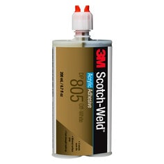 ﻿3M™ Scotch-Weld™ 丙烯酸酯胶粘剂 DP805, 浅黄色, 200 毫升 Duo-Pak胶筒装, 12 筒/箱