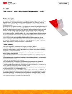 3M™ Dual Lock™ Reclosable Fastener SJ3443(EN)