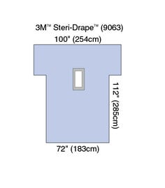 3M™ Steri-Drape™9063手术膜腹部纵切口手术铺巾