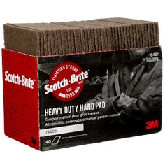 Scotch-Brite™ Heavy Duty Hand Pad 7440B, A/O Medium, Tan, 6 in x 9 in