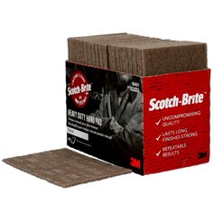 Scotch-Brite™ Heavy Duty Hand Pad 7440B, A/O Medium, Tan, 6 in x 9 in