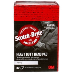Scotch-Brite™ Heavy Duty Hand Pad 7440, A/O Medium, Tan, 6 in x 9 in