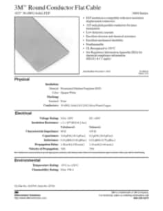 3M™ 圆导体扁平电缆, 3604 系列, TS0653