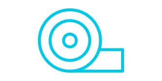 Roll of tape icon for robust adhesion of tape