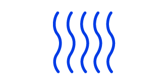 Icon of a vibration waves representing vibration tolerance