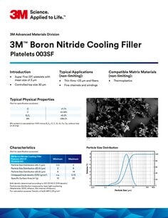 3M™氮化硼冷却填料片晶003SF数据参数表