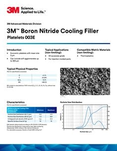 3M™氮化硼冷却填料片晶003E数据参数表