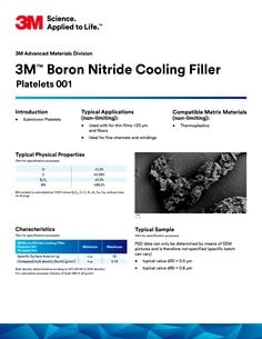 3M™氮化硼冷却填料片晶001数据参数表