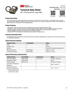 3M™ PTFE 薄膜胶带 5480 TDS