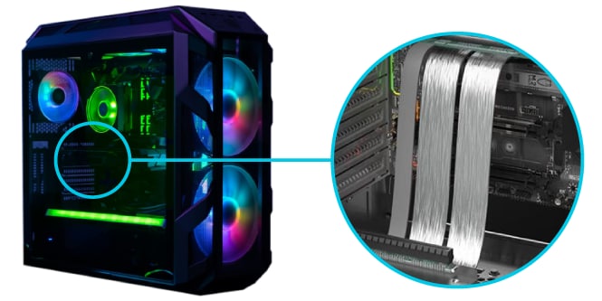 Product shot of a gaming computer