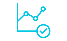 Performance reliability icon of a graph