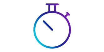蓝紫色渐变图标表示3M™ Envision™环保型可打印贴纸PL50mC支持快速安装，易于移除