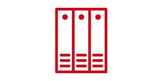 Icon of data center servers representing scalability.
