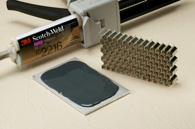 Epoxy adhesive applied to aluminum honeycomb panels for structural bonding