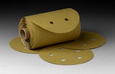 3M™ Stikit™金砂纸碟卷216U，5英寸xNH P80 A级重量，每箱10卷，每卷125片