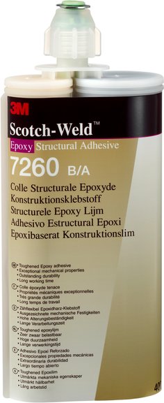 3M™ Scotch-Weld™ 无玻璃微珠胶 7260, B/A组分, 6 /箱